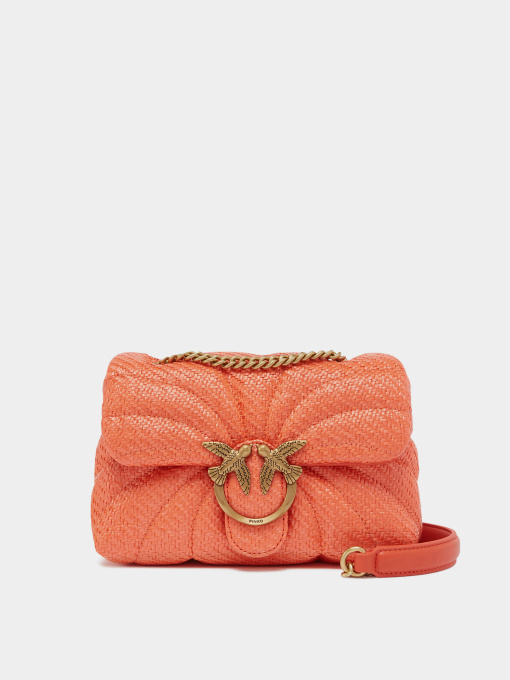 Кросс-боди PINKO Love Puff Mini Cl Rafia Butterfly Quilt модель 100039-A2C8 B00Q Фото