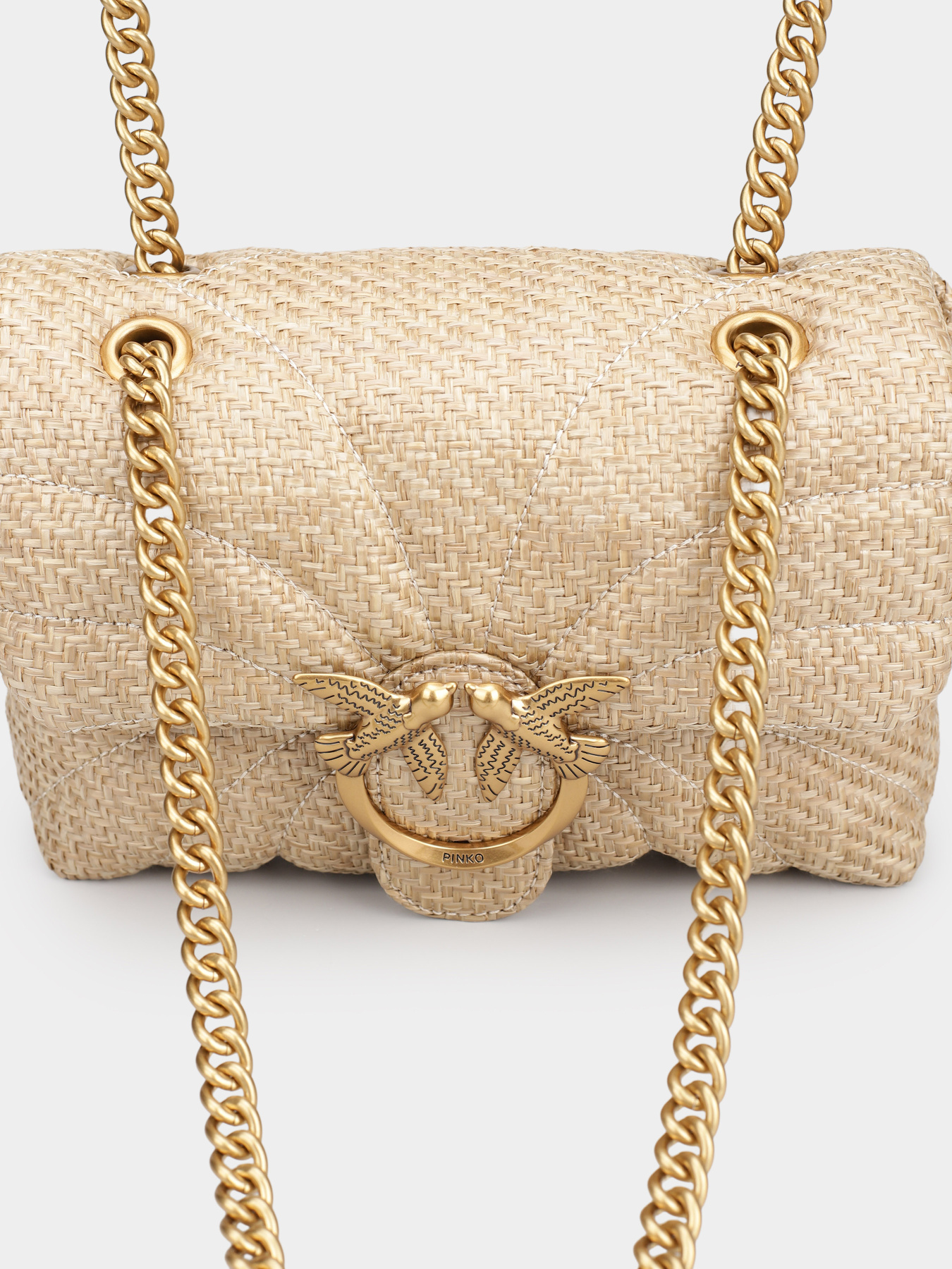 Кросс-боди PINKO Love Puff Mini Cl Rafia Butterfly Quilt модель 100039-A2C8 C50Q Фото