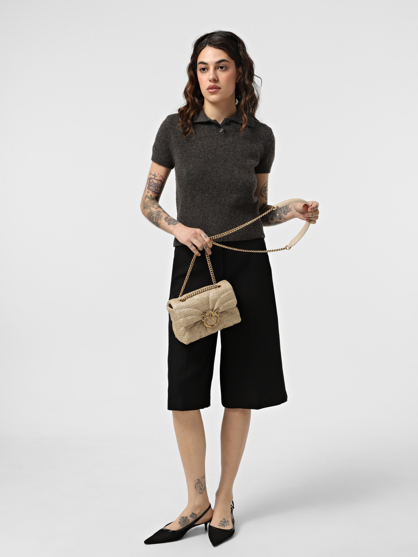 Кросс-боди PINKO Love Puff Mini Cl Rafia Butterfly Quilt модель 100039-A2C8 C50Q Фото