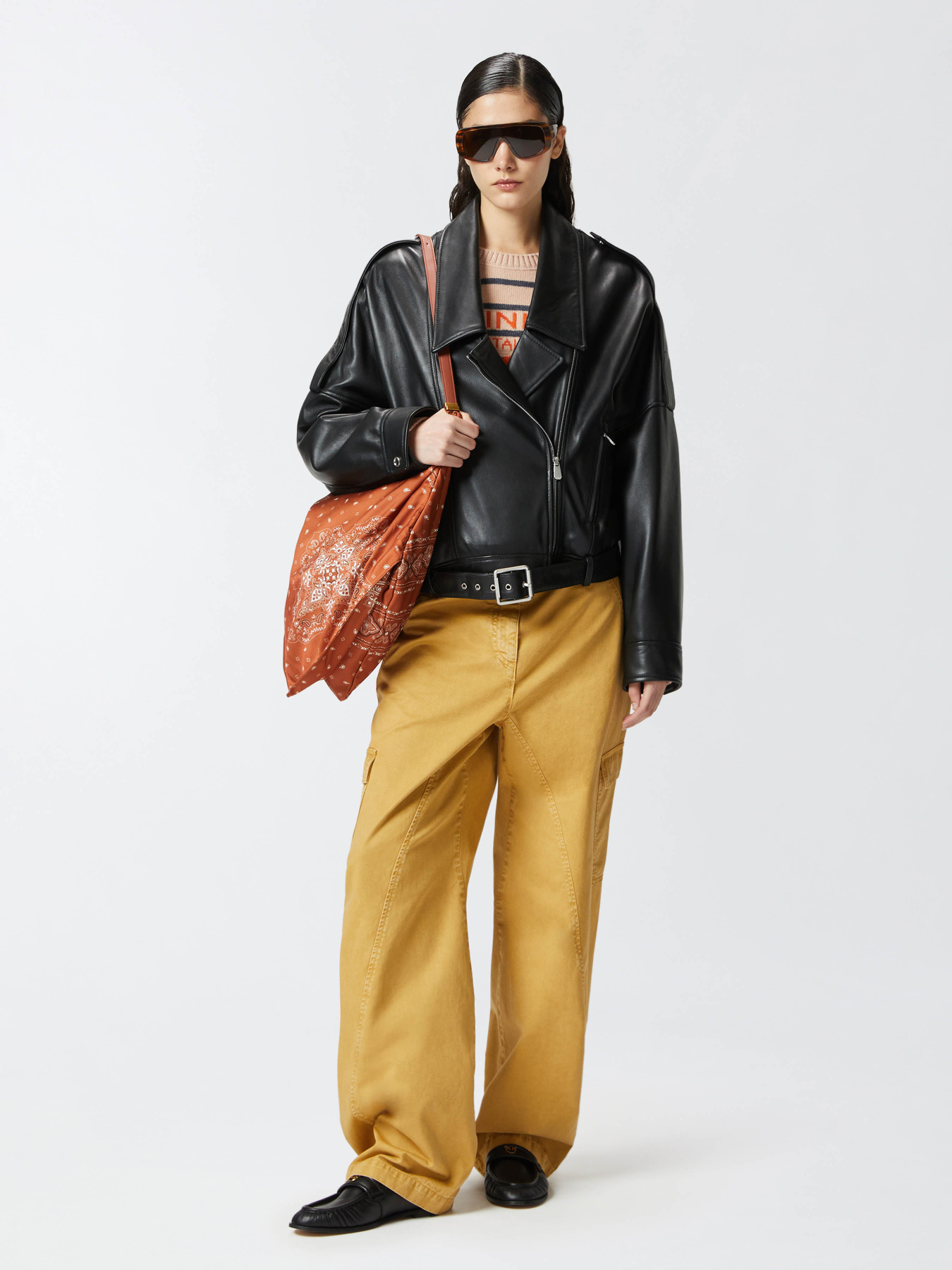 Шкіряна куртка PINKO Confine Chiodo модель 104877-A21L Z99 Фото