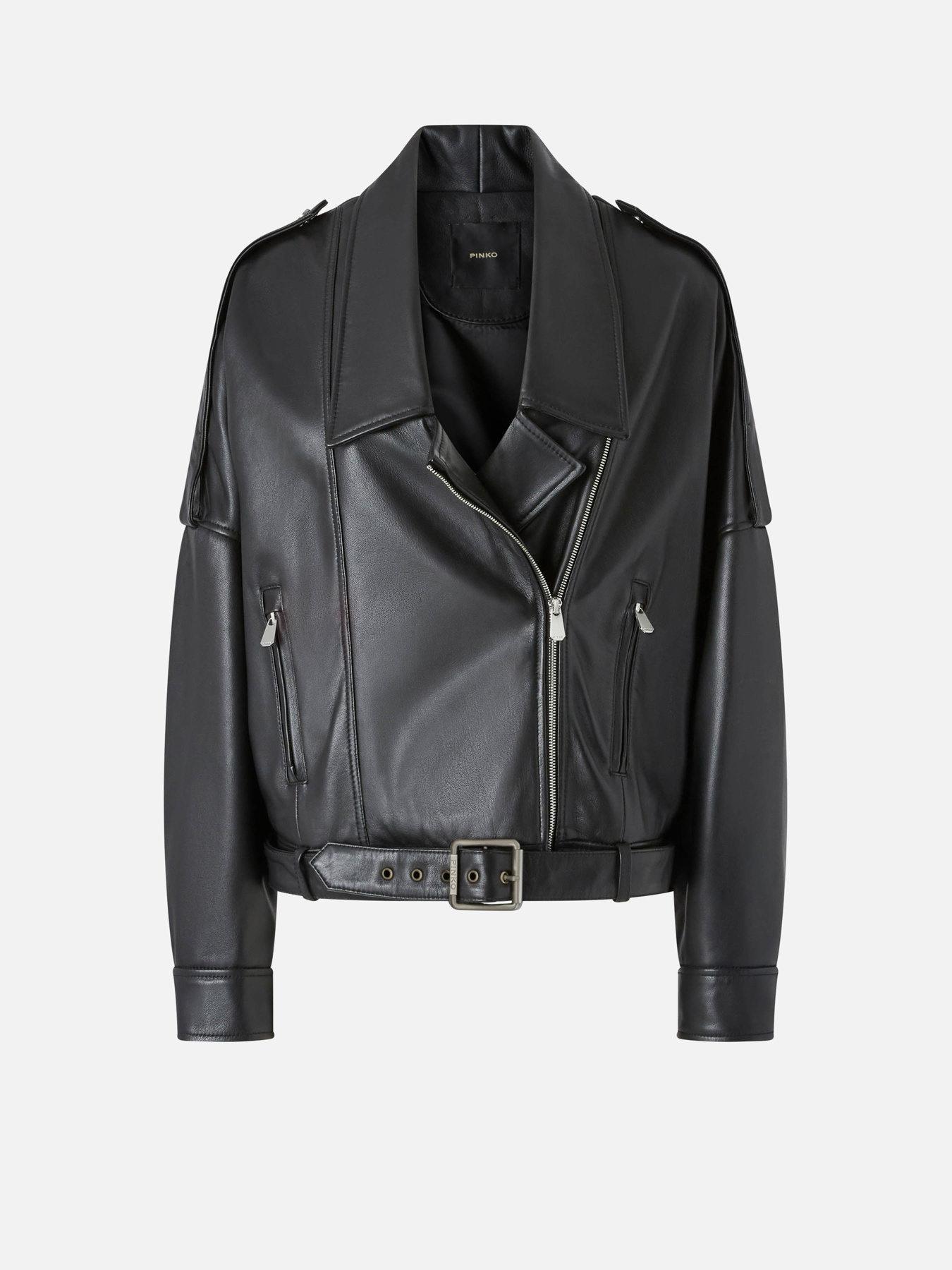 Шкіряна куртка PINKO Confine Chiodo модель 104877-A21L Z99 Фото