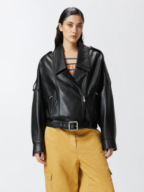 Куртка кожаная PINKO Confine Chiodo модель 104877-A21L Z99 Фото