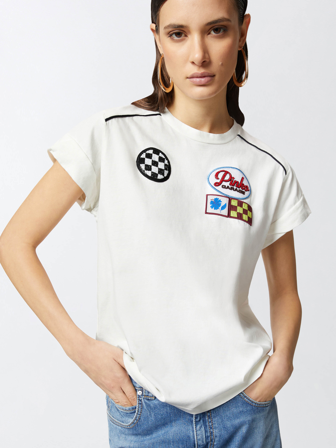 Футболка PINKO Randal T-Shirt  Jersey Tinto Capo модель 105270-A2ME Z05 Фото