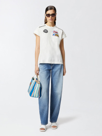 Футболка PINKO Randal T-Shirt  Jersey Tinto Capo модель 105270-A2ME Z05 Фото