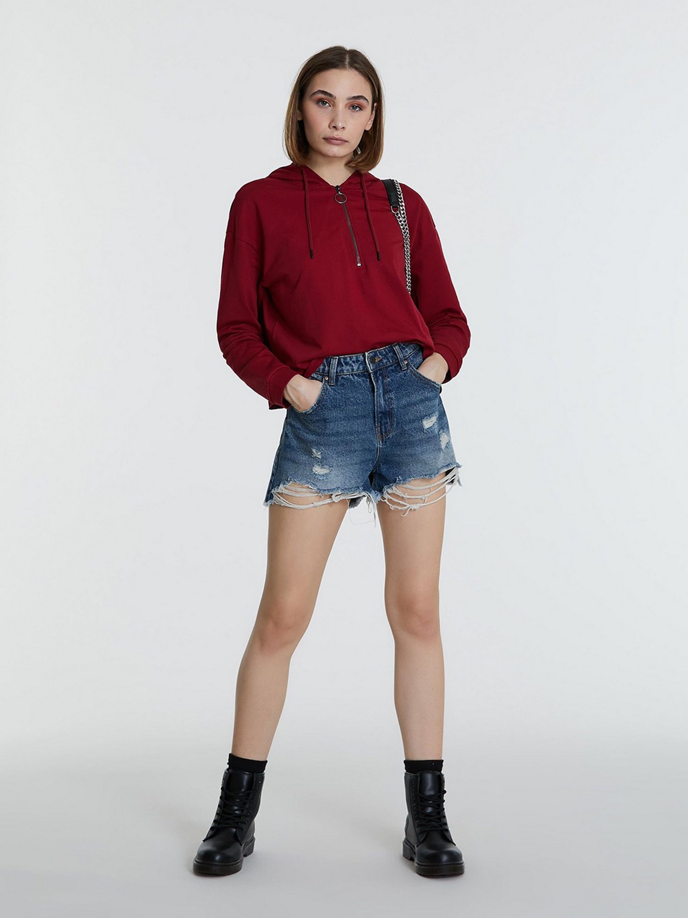 Худи Piazza Italia модель 46363_raspberry Фото