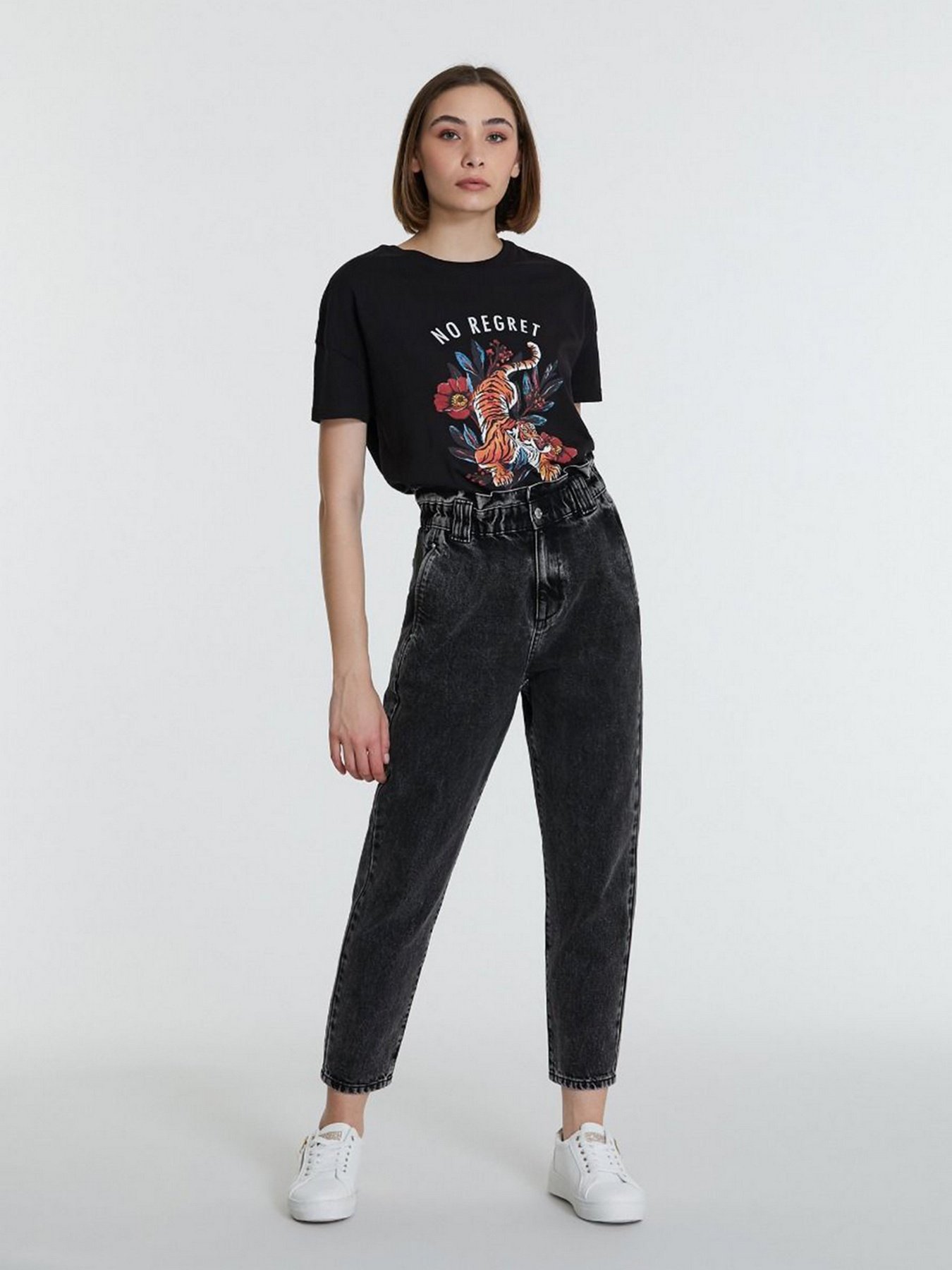 Джинсы мом Piazza Italia модель 46454_black Фото