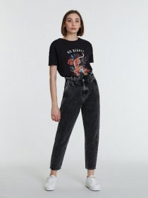 Джинси мом Piazza Italia модель 46454_black Фото