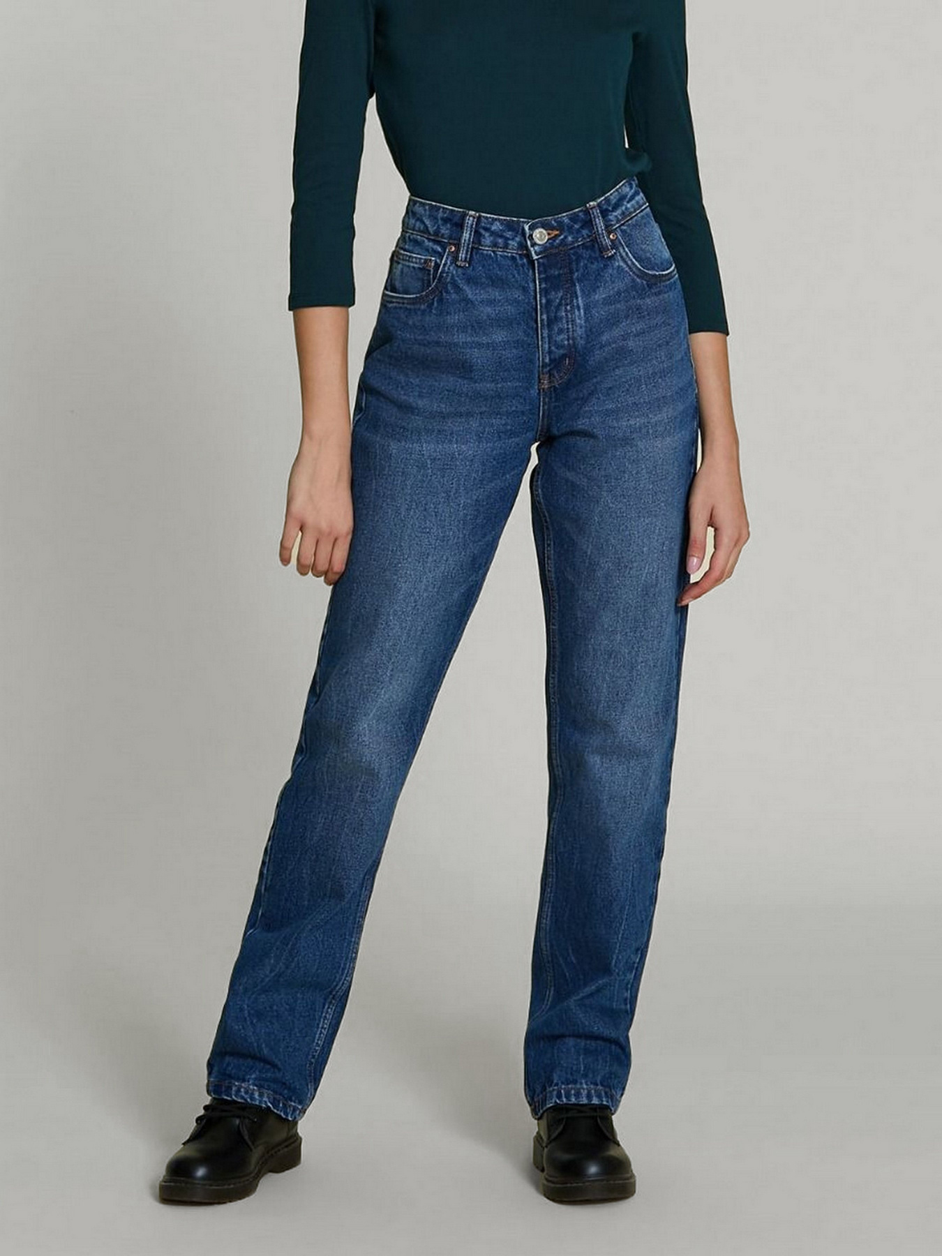 Прямые джинсы Piazza Italia модель 47204_dark denim Фото