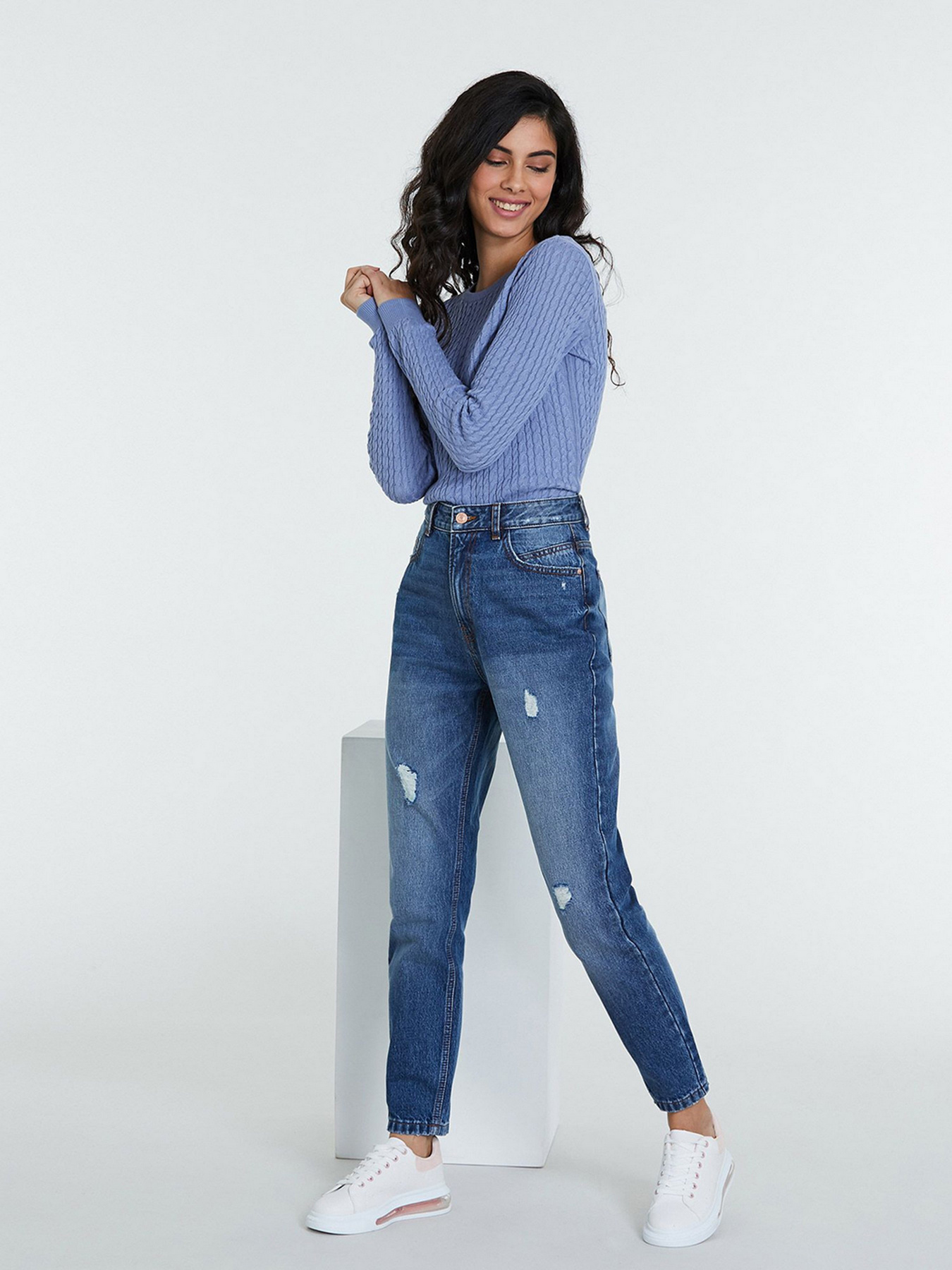 Джинсы мом Piazza Italia модель 38563_denim Джинсы мом Piazza Italia модель 38563_denim Фото