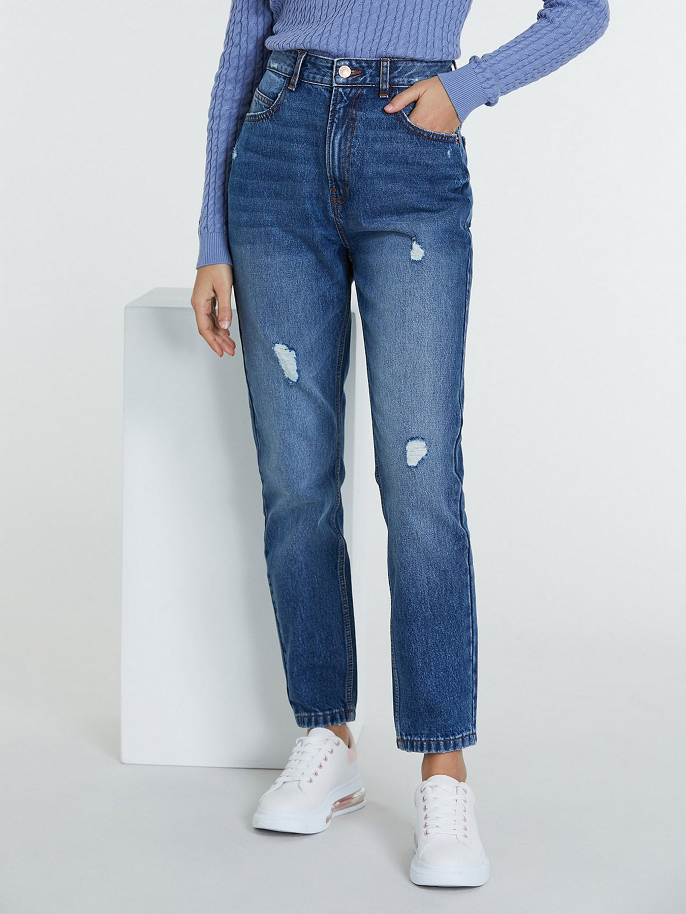 Джинсы мом Piazza Italia модель 38563_denim Джинсы мом Piazza Italia модель 38563_denim Фото