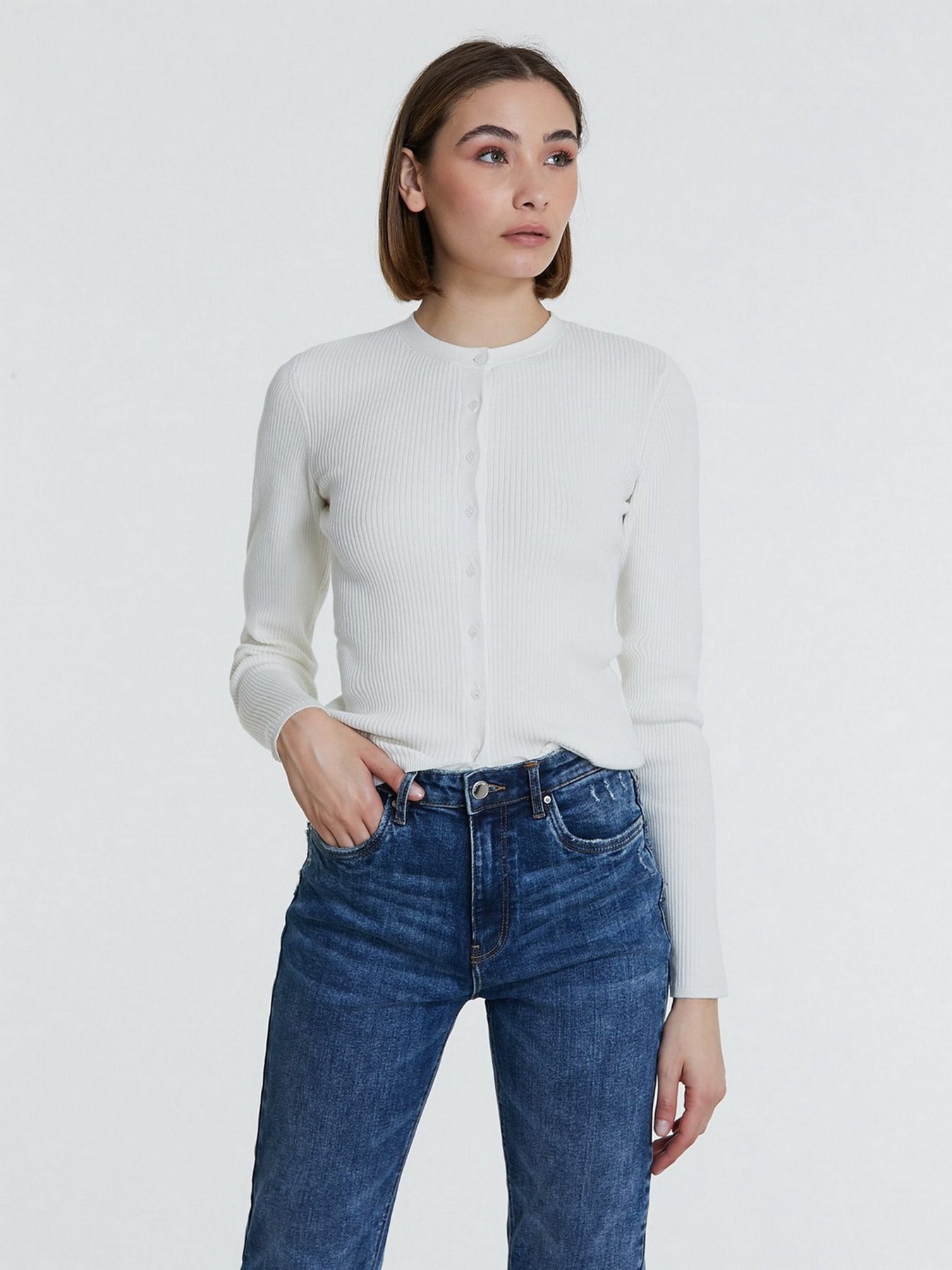 Кардиган Piazza Italia модель 43285_milk Фото