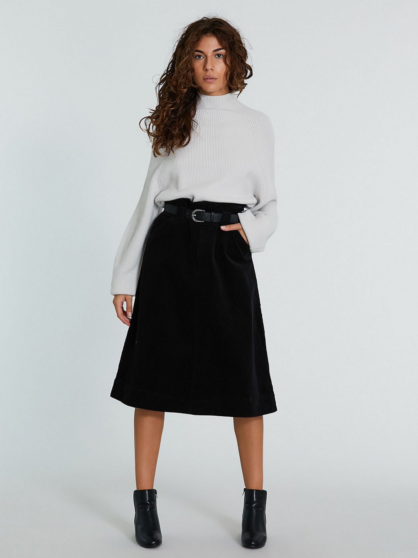 Юбка миди Piazza Italia модель 49467_black Фото