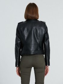 Куртка кожаная Piazza Italia модель 43244_black Фото