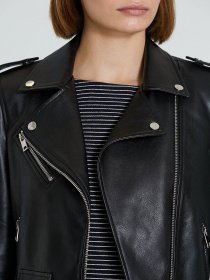 Куртка кожаная Piazza Italia модель 43244_black Фото