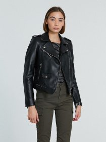 Куртка кожаная Piazza Italia модель 43244_black Фото