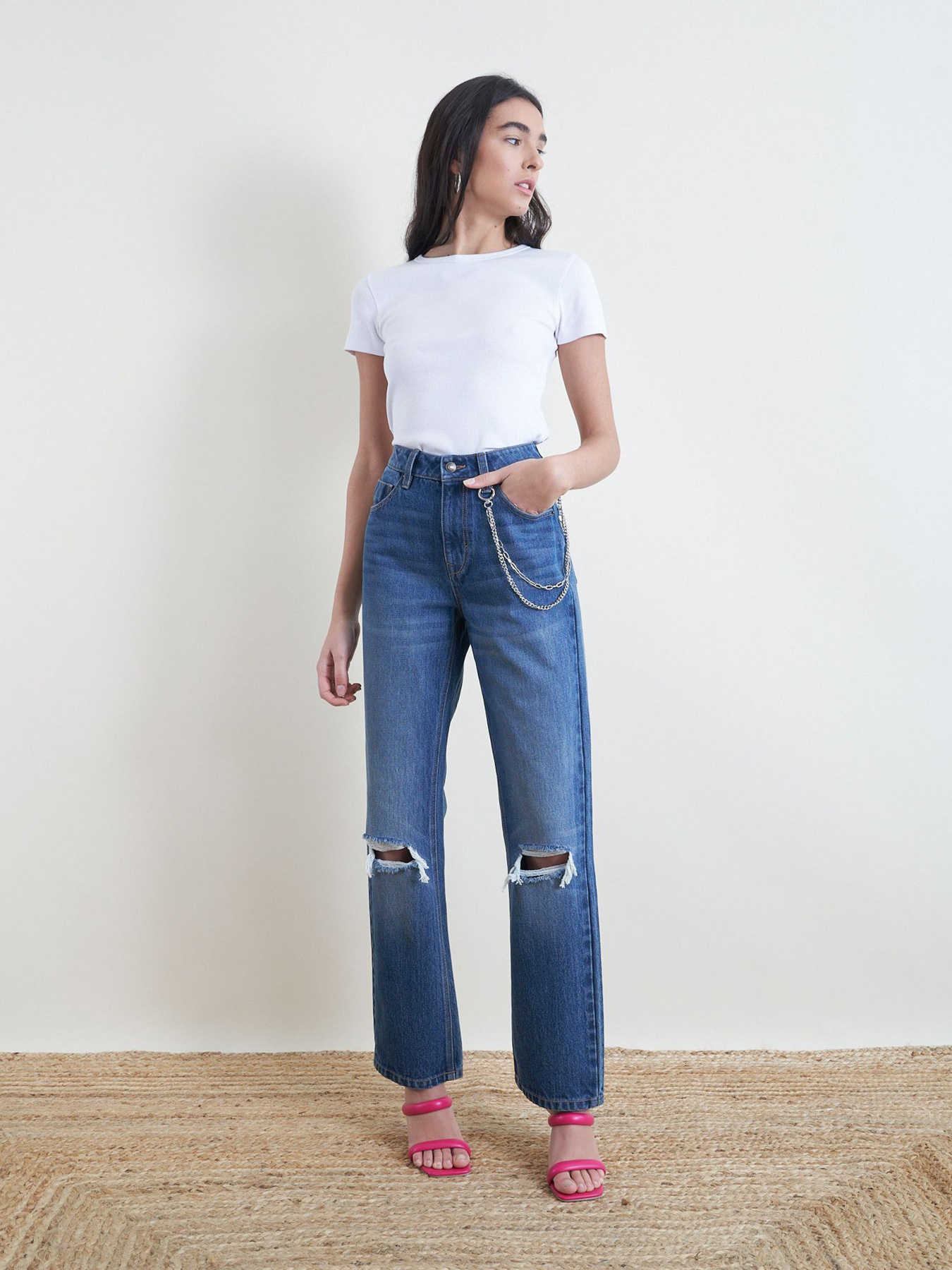 Расклешенные джинсы Piazza Italia модель 75052_dark denim Фото