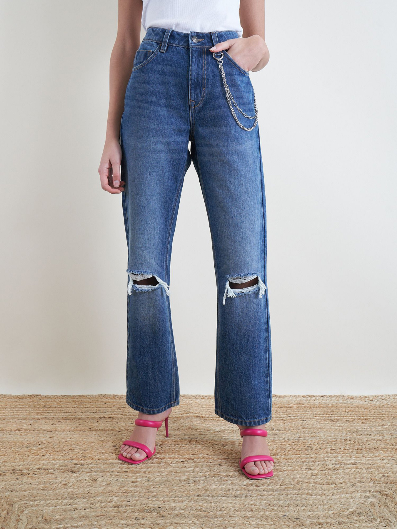 Расклешенные джинсы Piazza Italia модель 75052_dark denim Фото