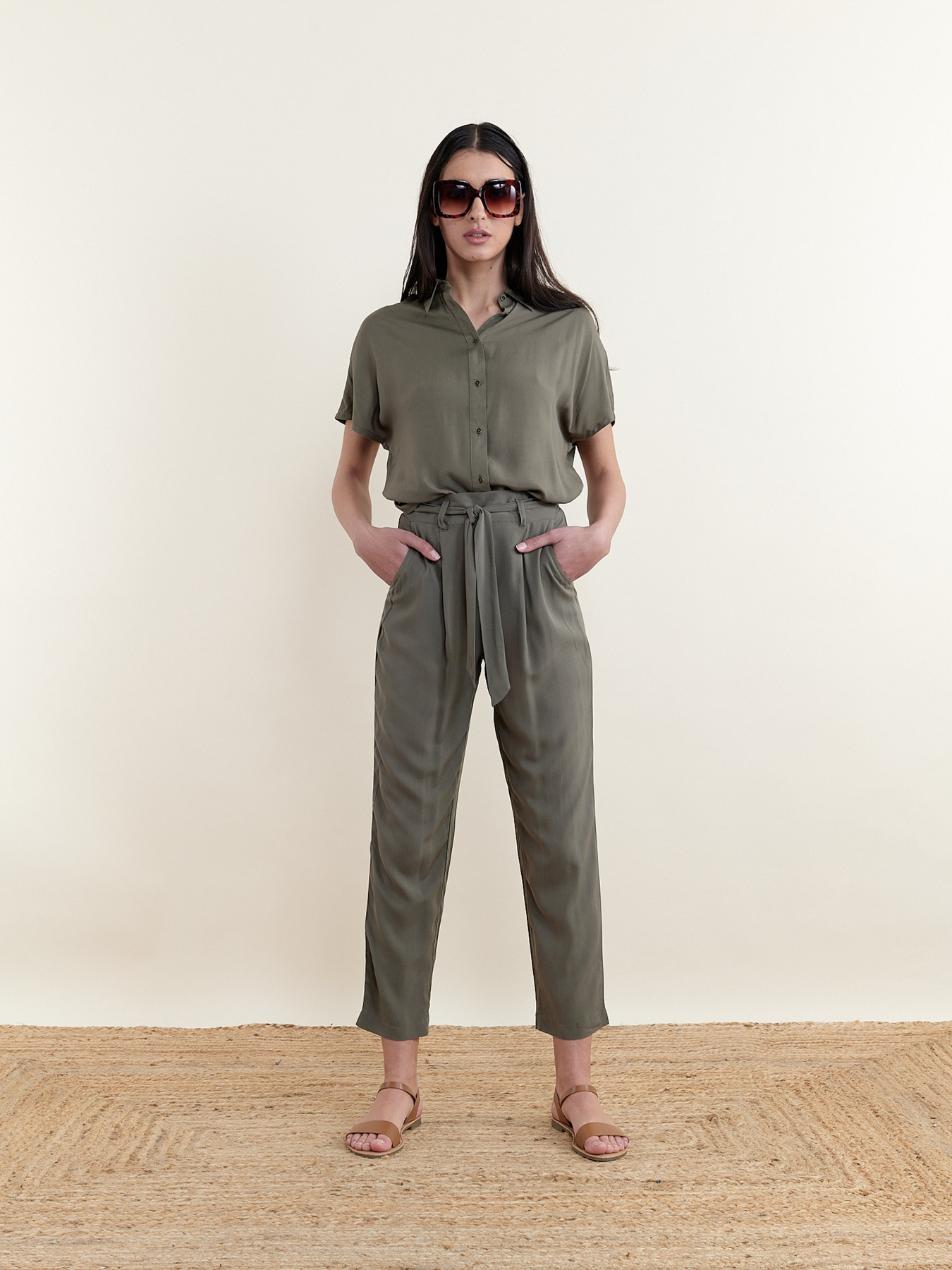 Брюки повседневные Piazza Italia модель 84856_sage Фото