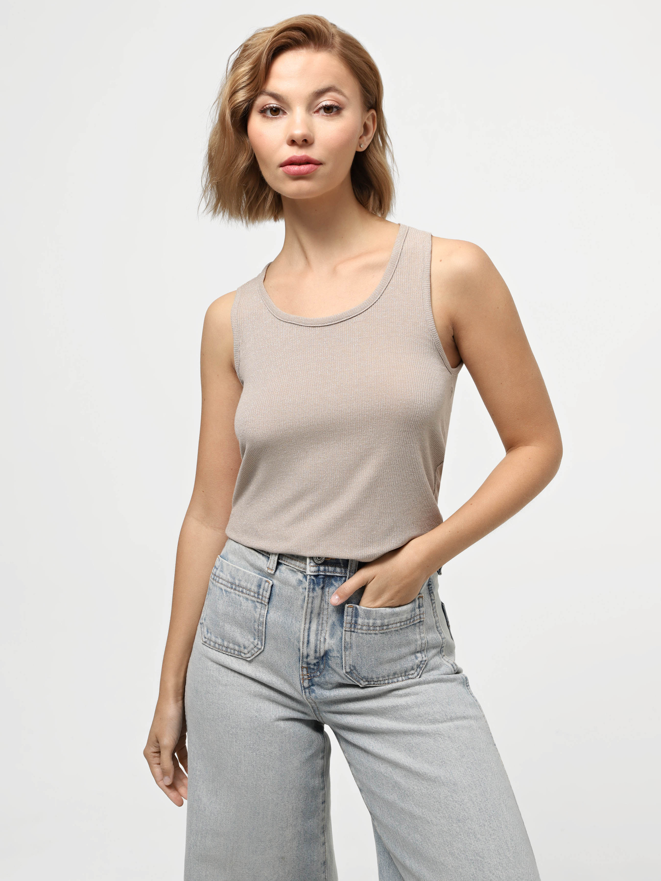 Майка Piazza Italia модель 02779_beige Фото