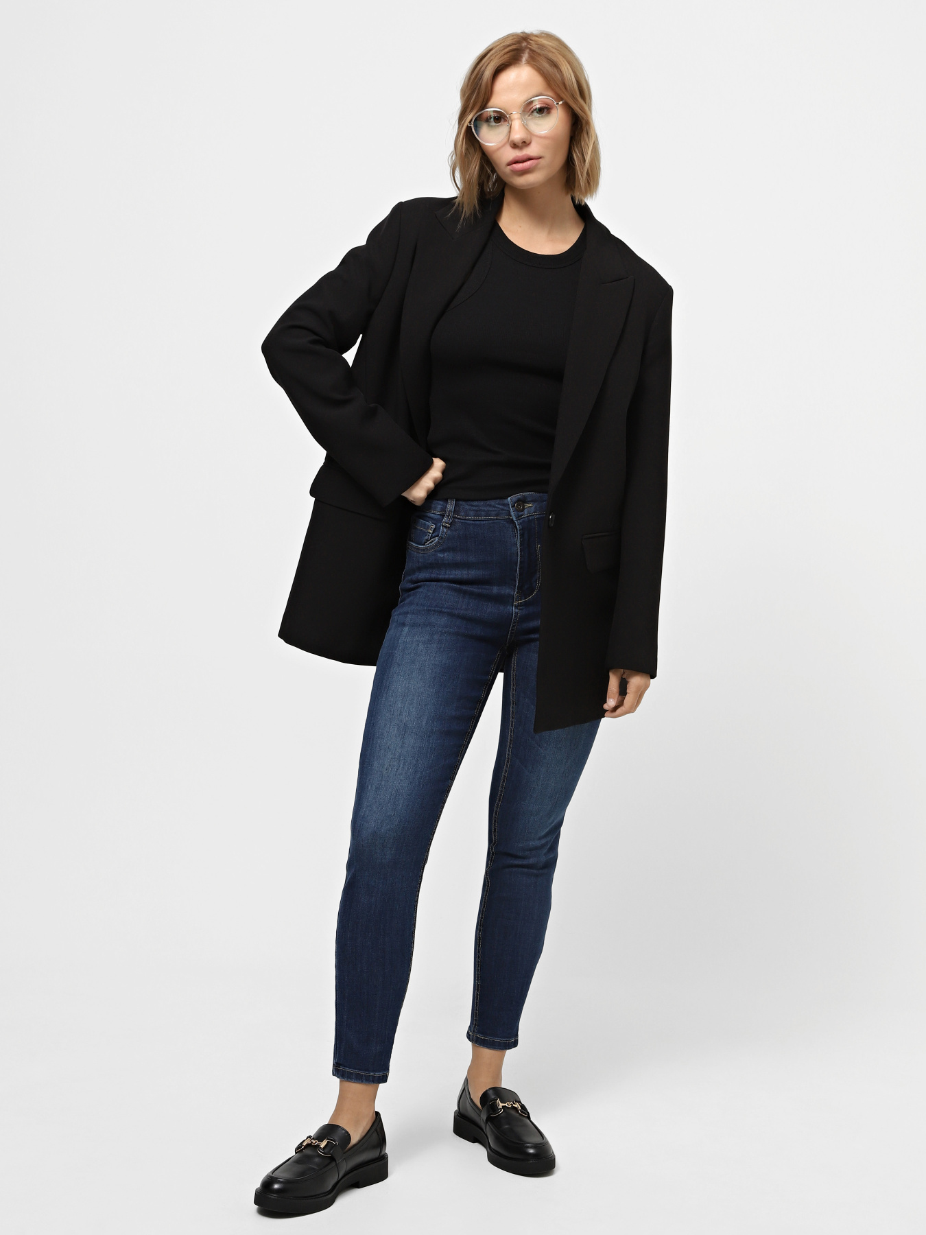 Скинни джинсы Piazza Italia модель 02089_dark denim Фото