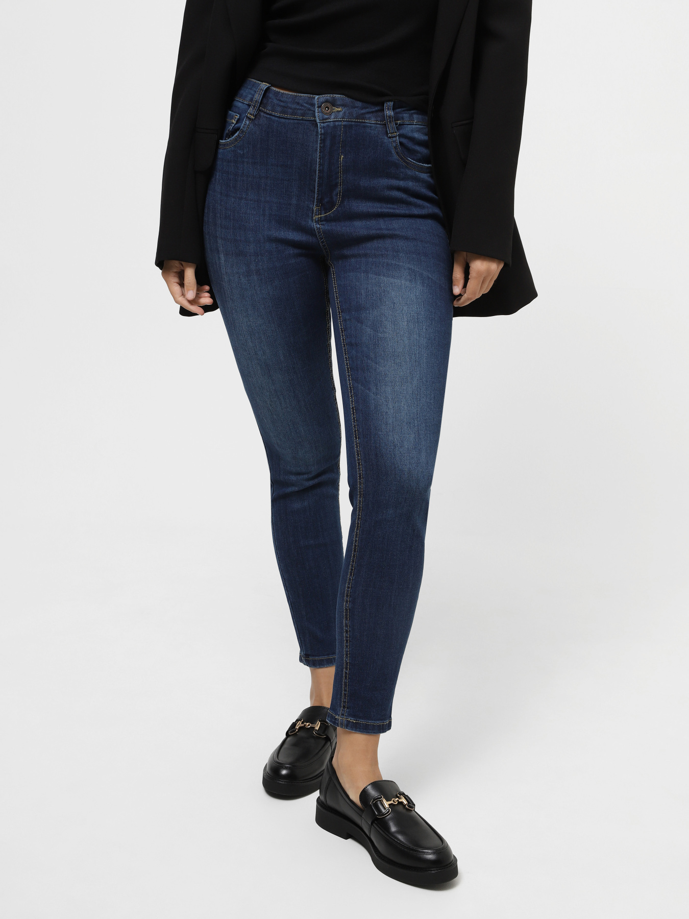 Скинни джинсы Piazza Italia модель 02089_dark denim Фото