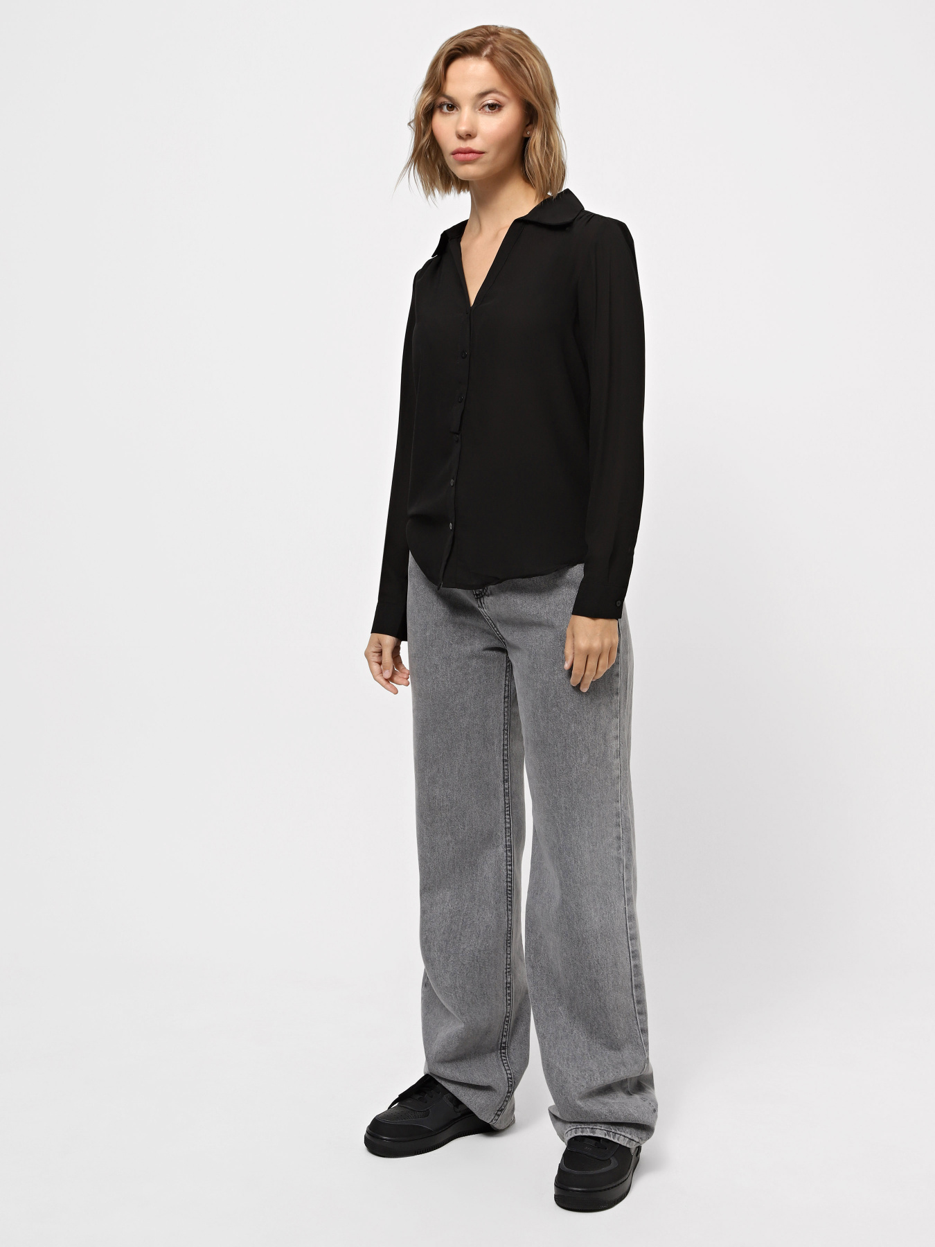 Сорочка Piazza Italia модель 02384_black Фото