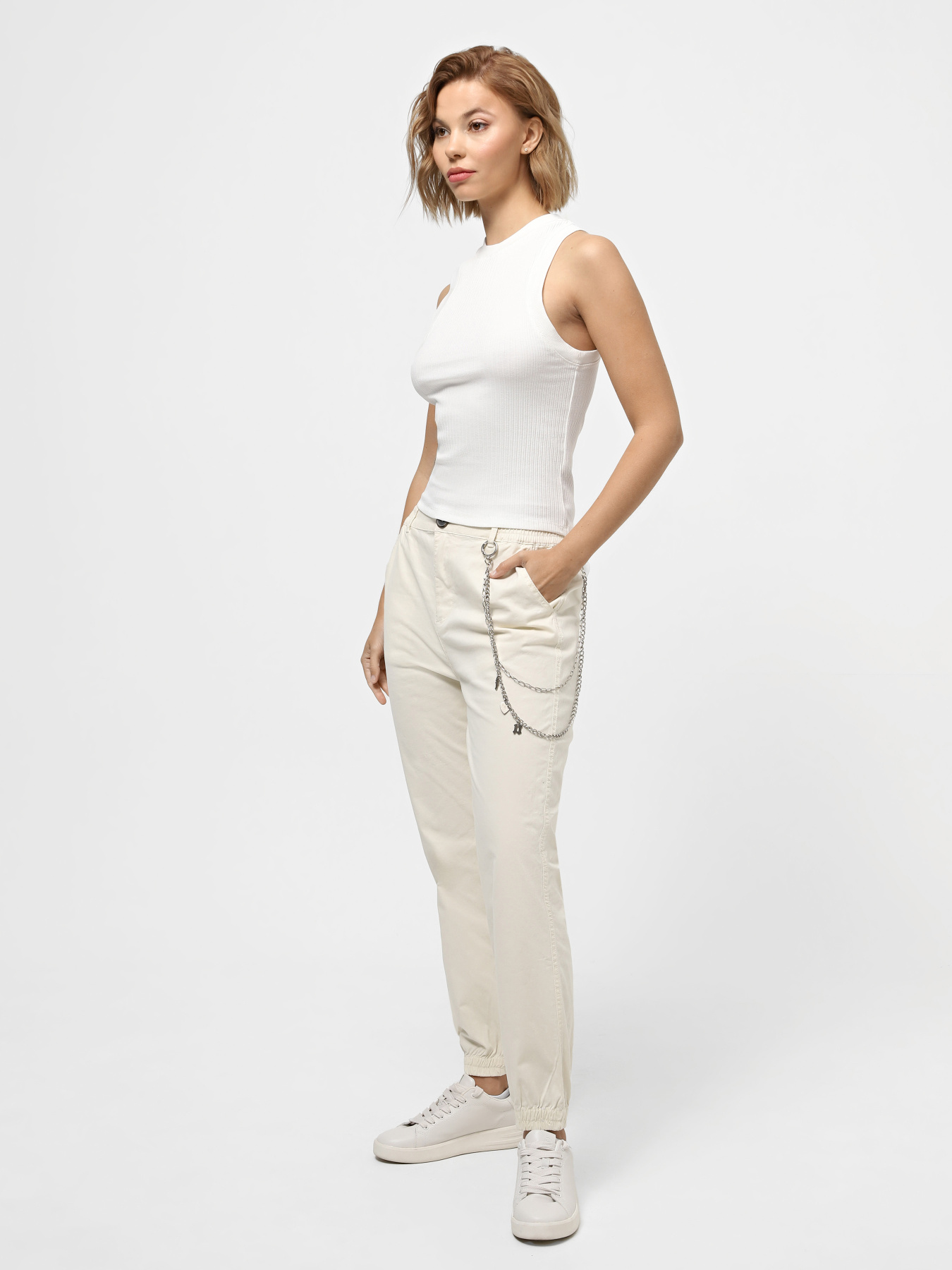 Брюки повседневные Piazza Italia модель 02793_ivory Фото