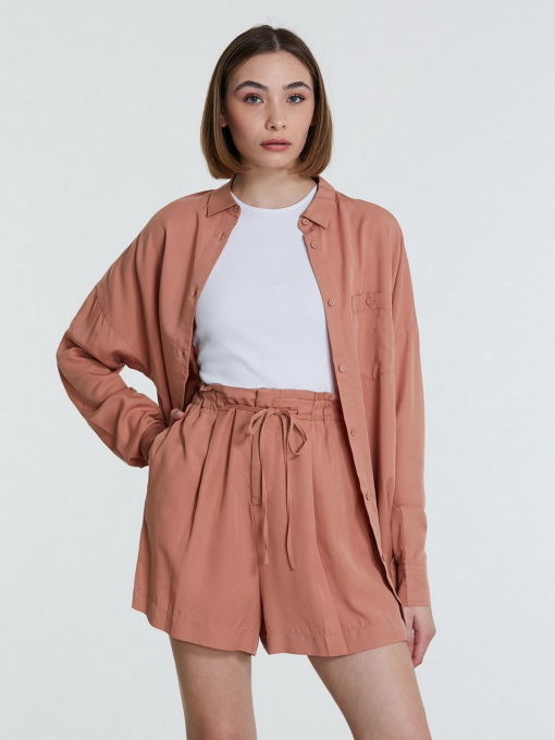 Рубашка повседневная Piazza Italia модель 43704_rosa polvere Фото