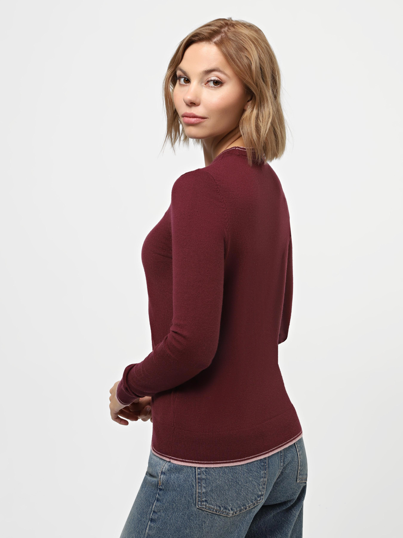 Лонгслив Piazza Italia модель 03885_raspberry Фото