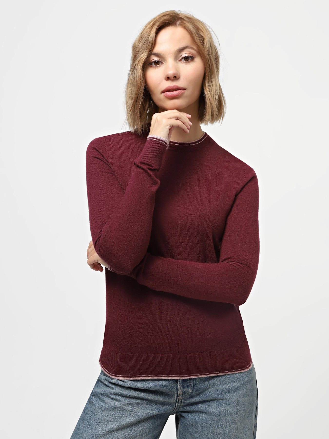 Лонгслив Piazza Italia модель 03885_raspberry Фото