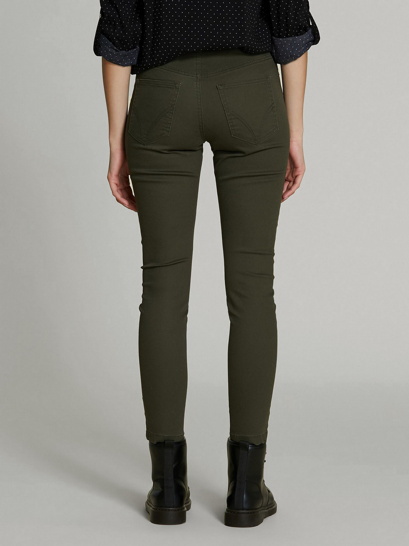 Скинни джинсы Piazza Italia модель 43932_military green Фото