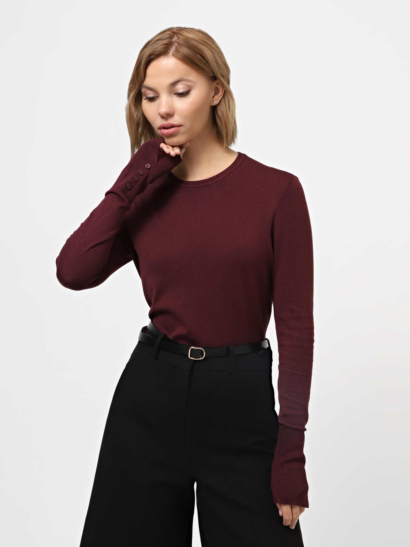 Лонгслив Piazza Italia модель 87652_raspberry Фото