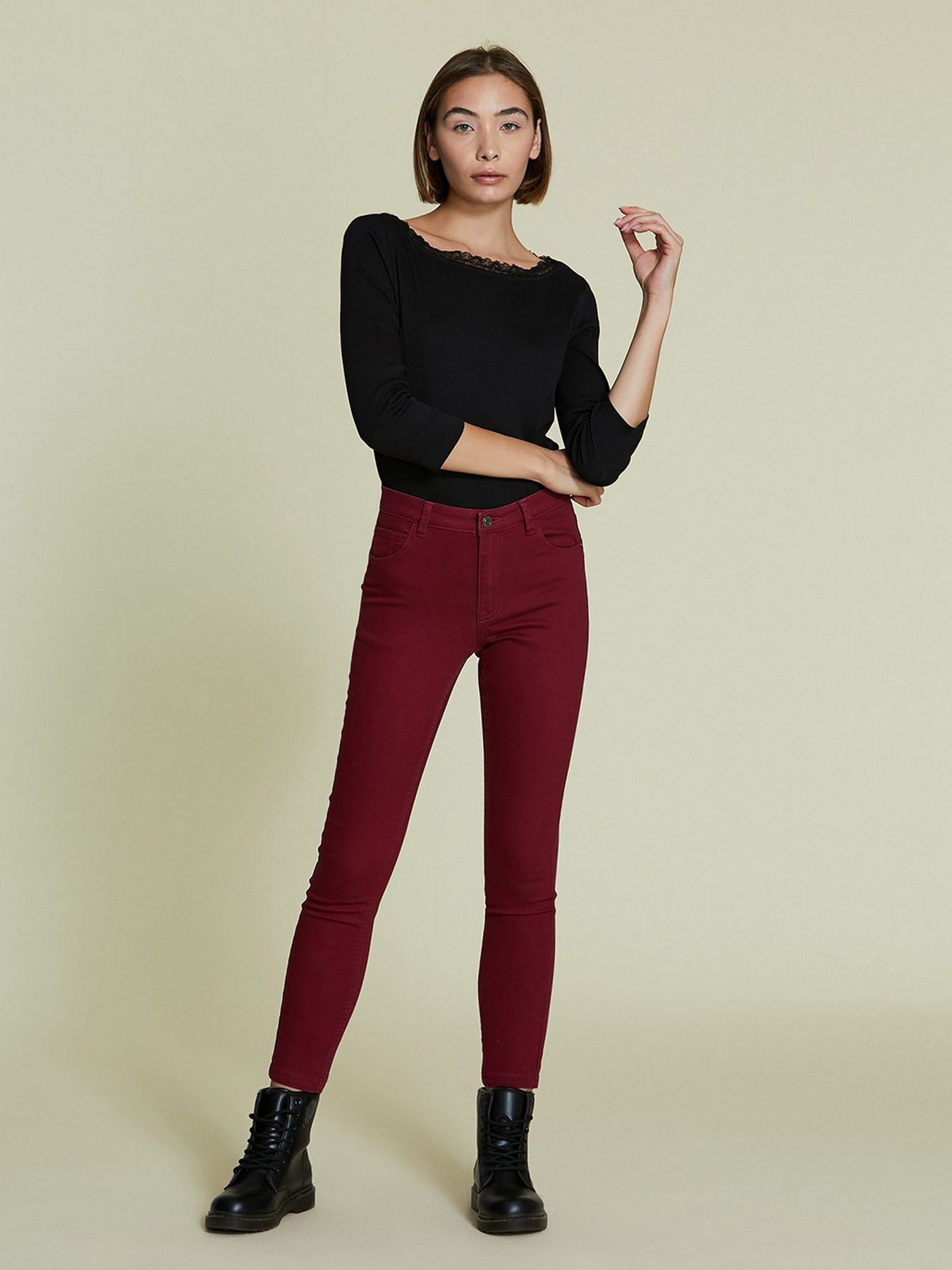 Скинни джинсы Piazza Italia модель 43932_red-purple Фото