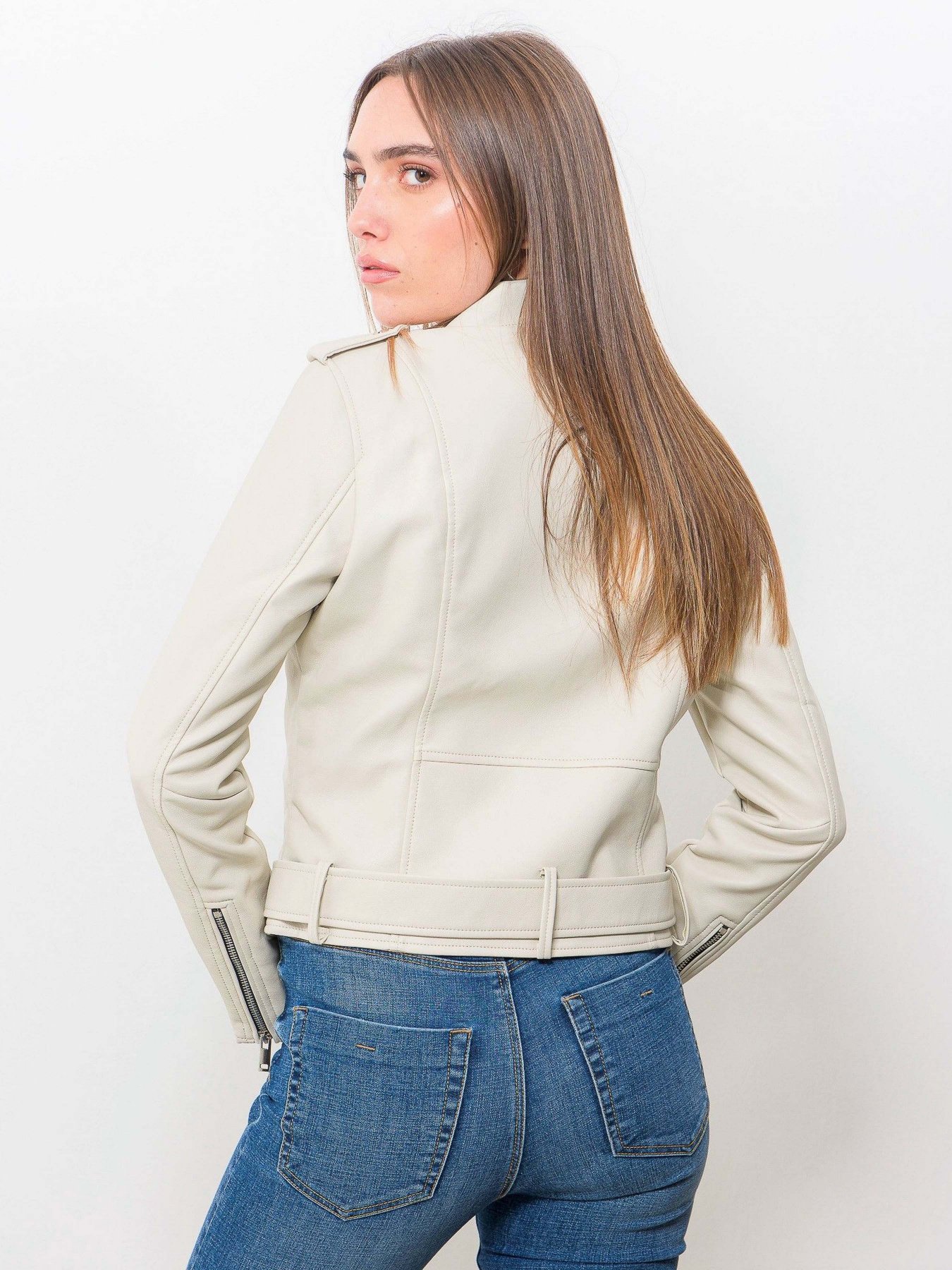 Шкіряна куртка Piazza Italia модель 06371_ivory Фото