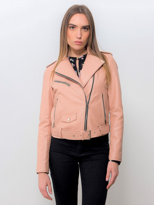 Шкіряна куртка Piazza Italia модель 06371_pale pink Фото