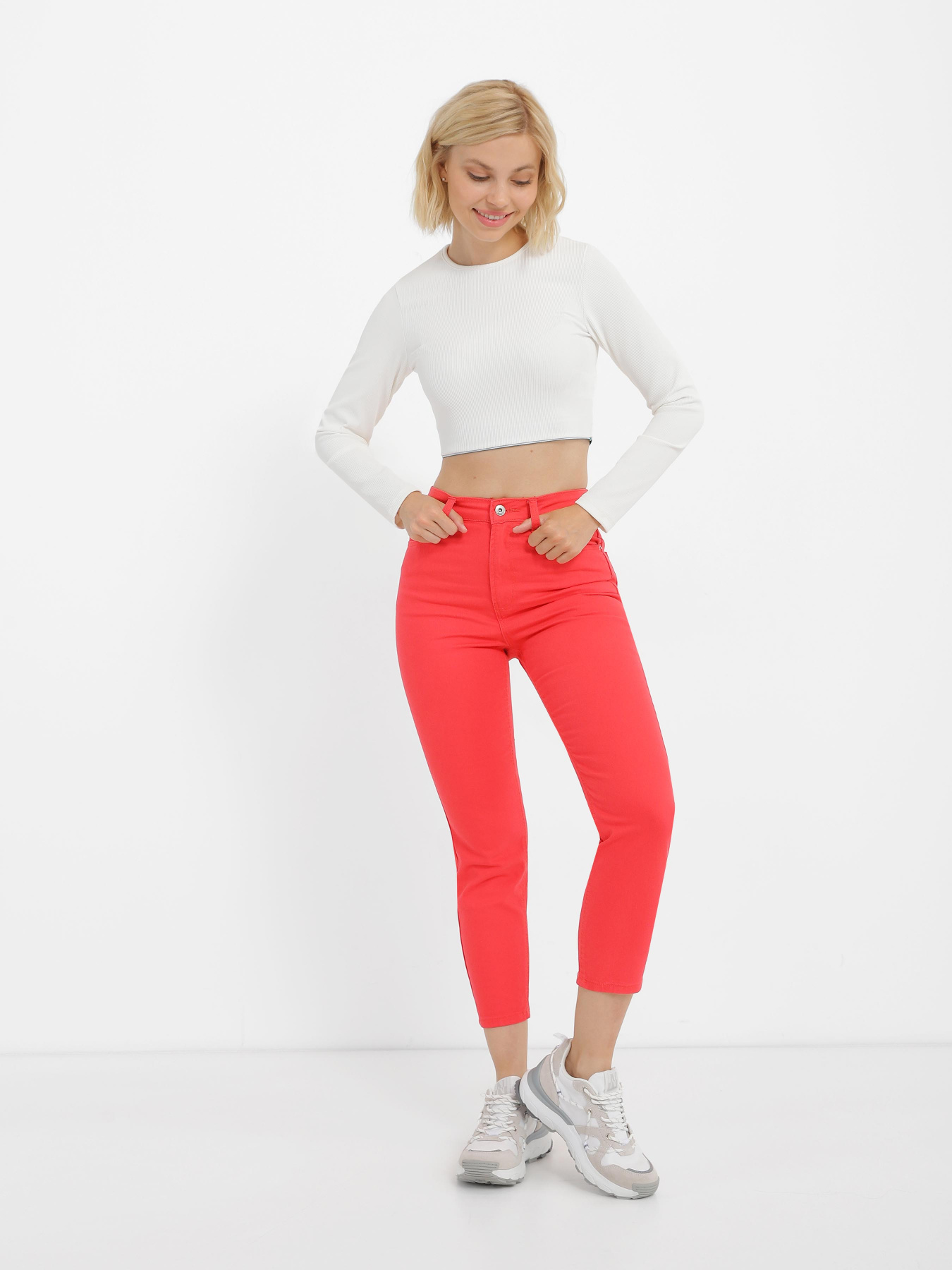 Зауженные джинсы Piazza Italia модель 06557_geranium Фото