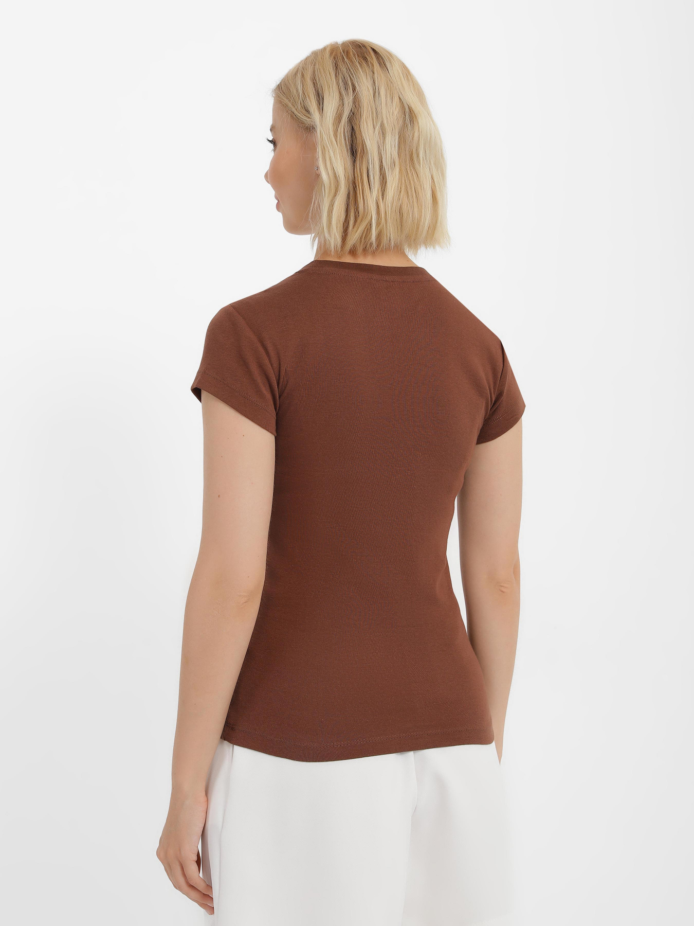 Футболка Piazza Italia модель 50750_brown Фото