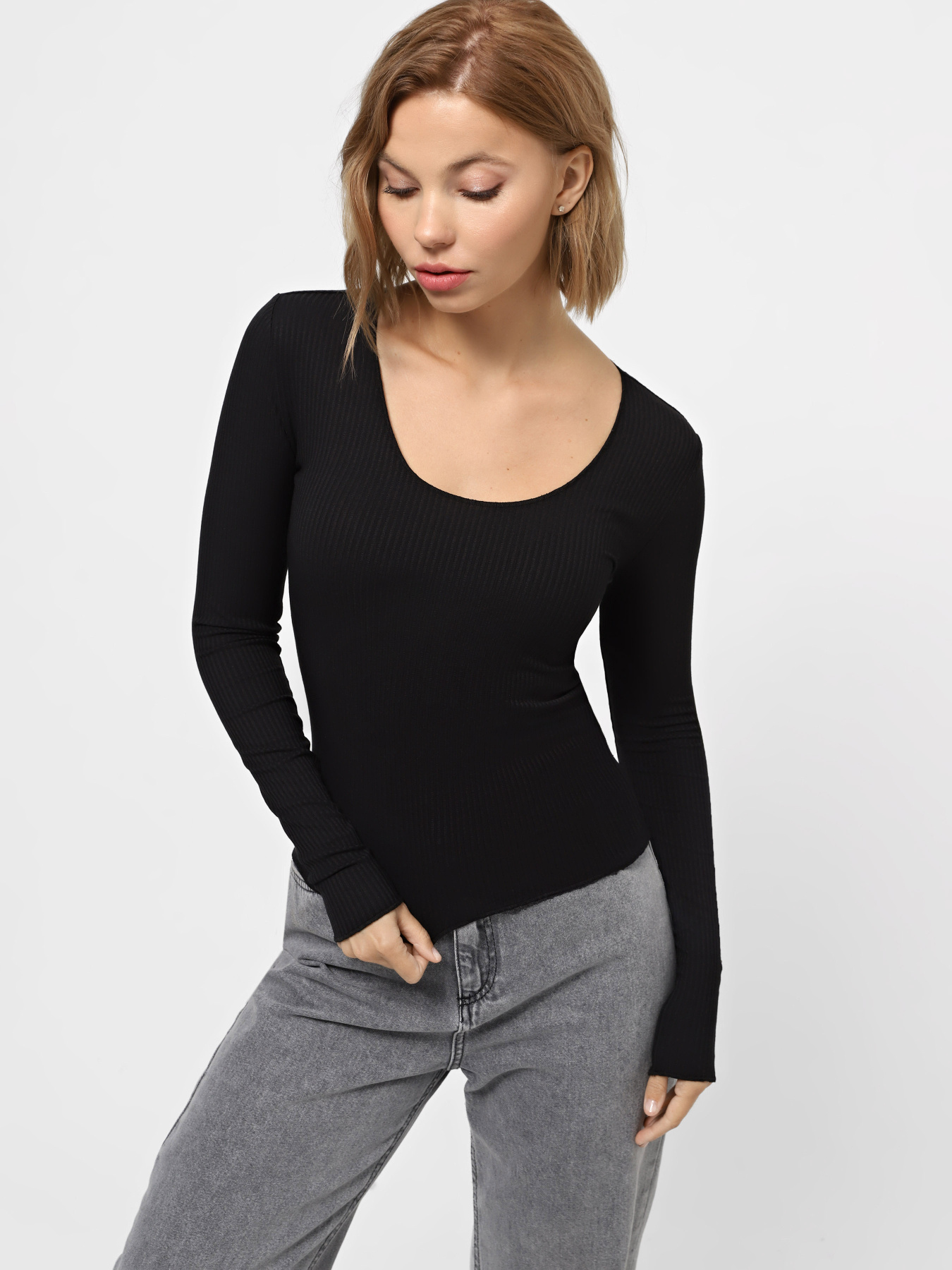 Лонгслив Piazza Italia модель 51054_black Фото