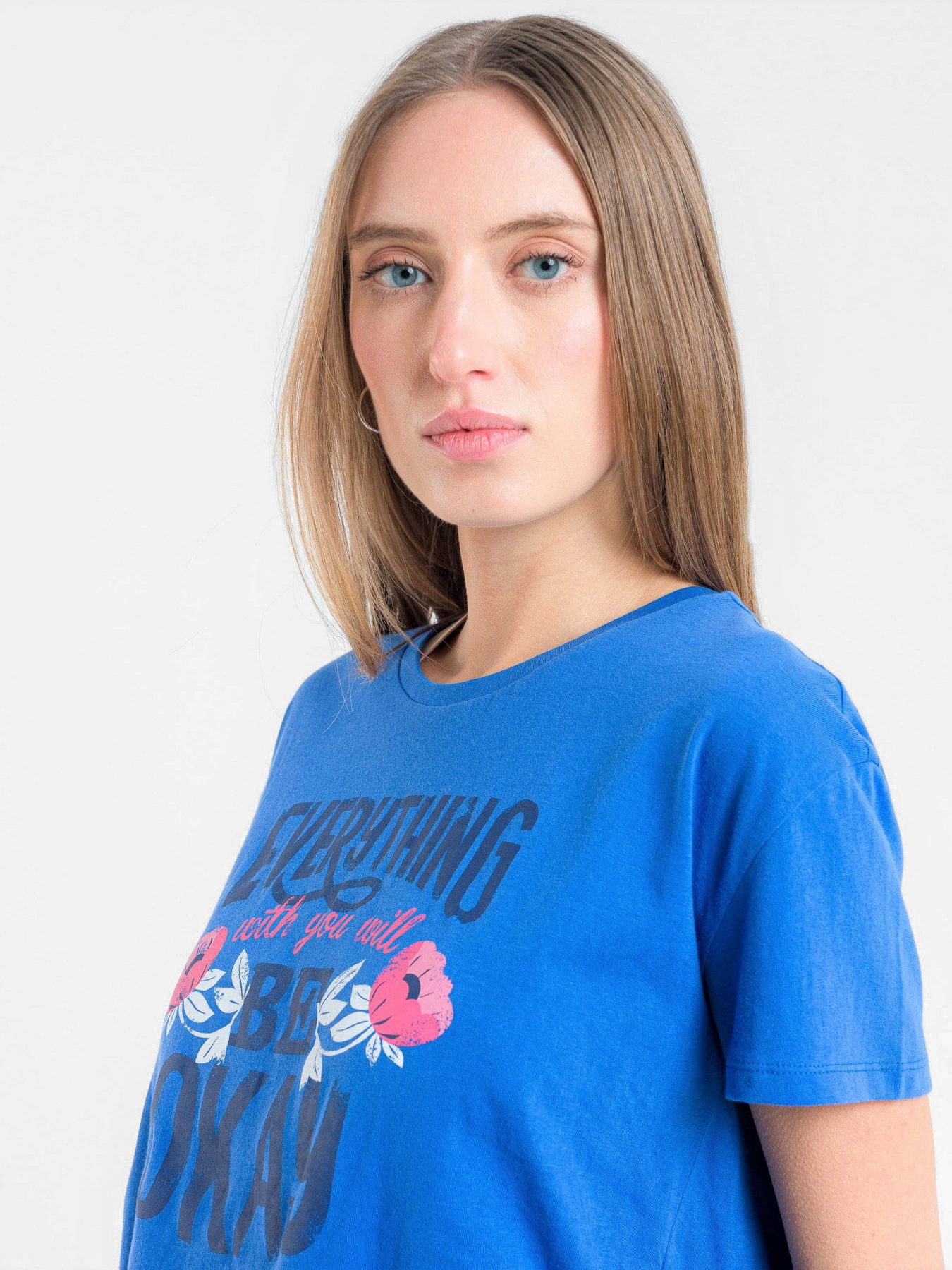 Футболка Piazza Italia модель 53227_azure Фото