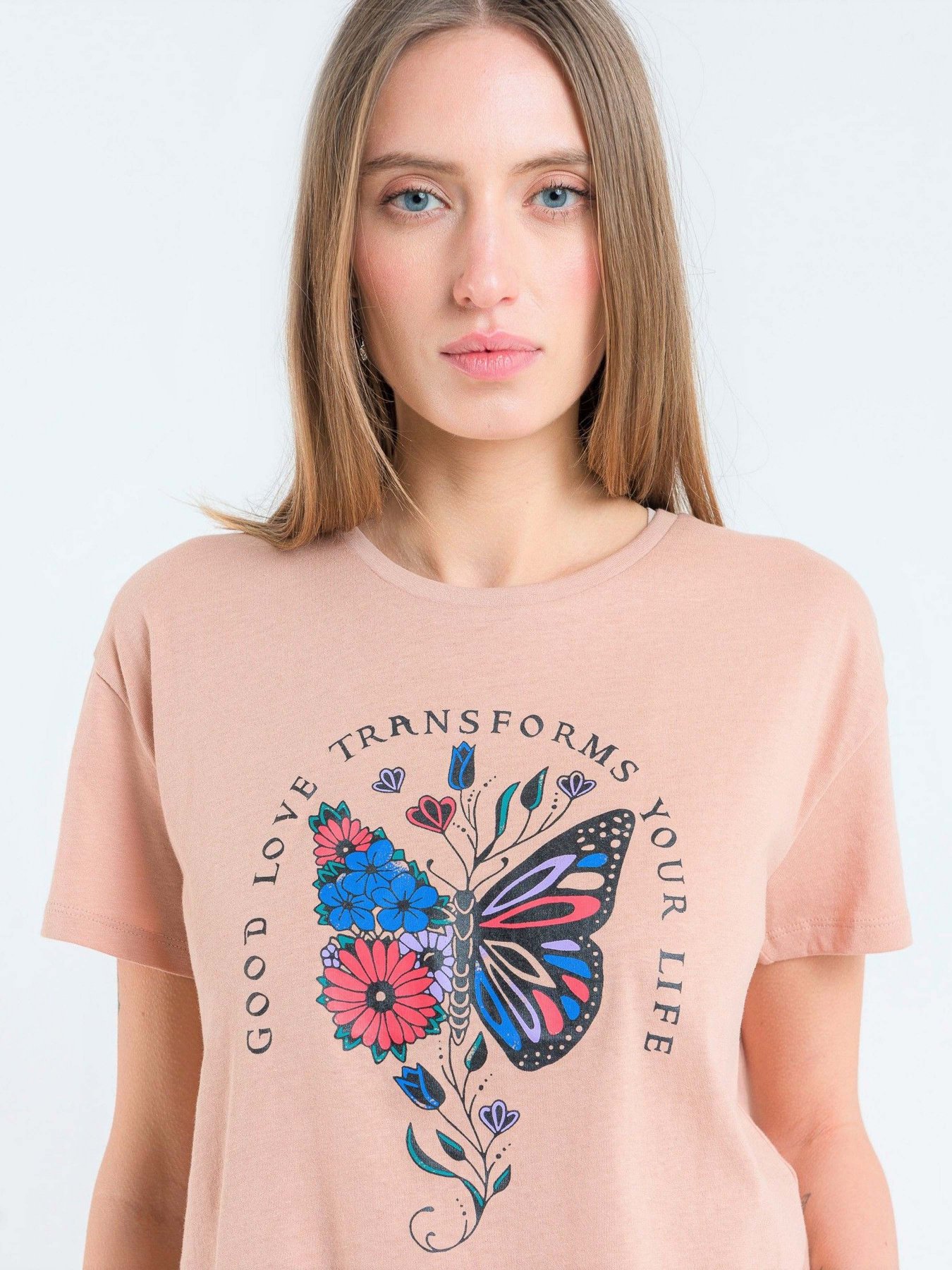 Футболка Piazza Italia модель 53227_carne Фото