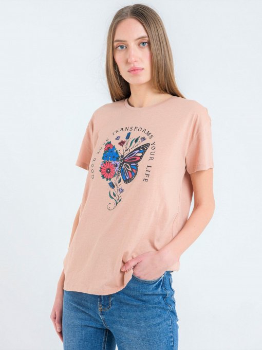 Футболка Piazza Italia Модель 53227_carne Фото