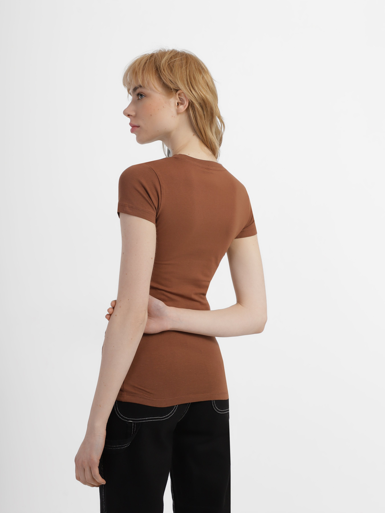 Футболка Piazza Italia модель 53303_tobacco Футболка Piazza Italia модель 53303_tobacco Фото