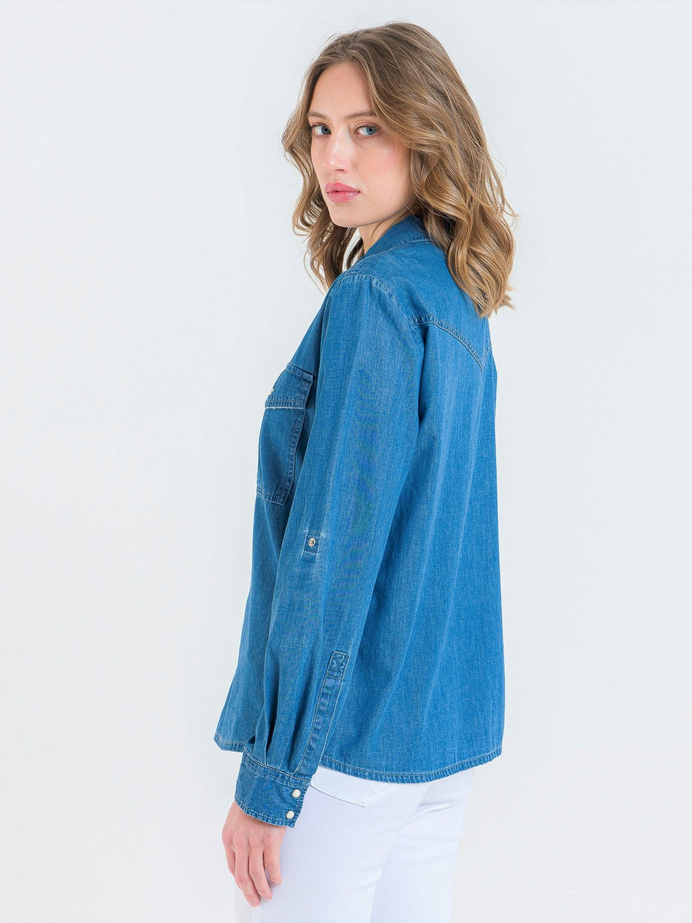 Рубашка Piazza Italia модель 53865_Denim Фото