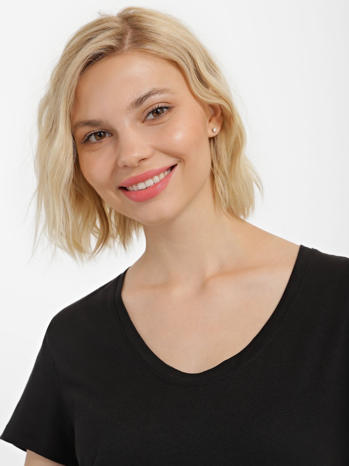 Футболка Piazza Italia модель 53234_black Фото