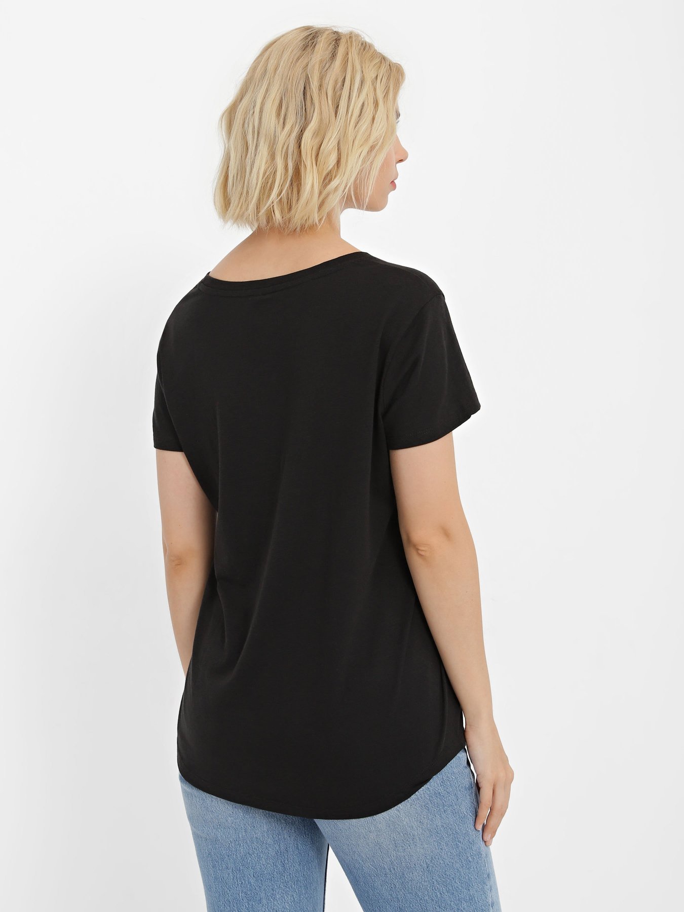 Футболка Piazza Italia модель 53234_black Фото