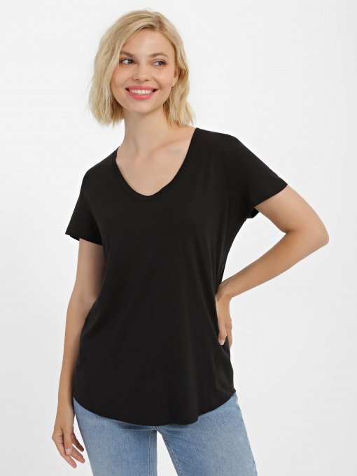 Футболка Piazza Italia модель 53234_black Фото