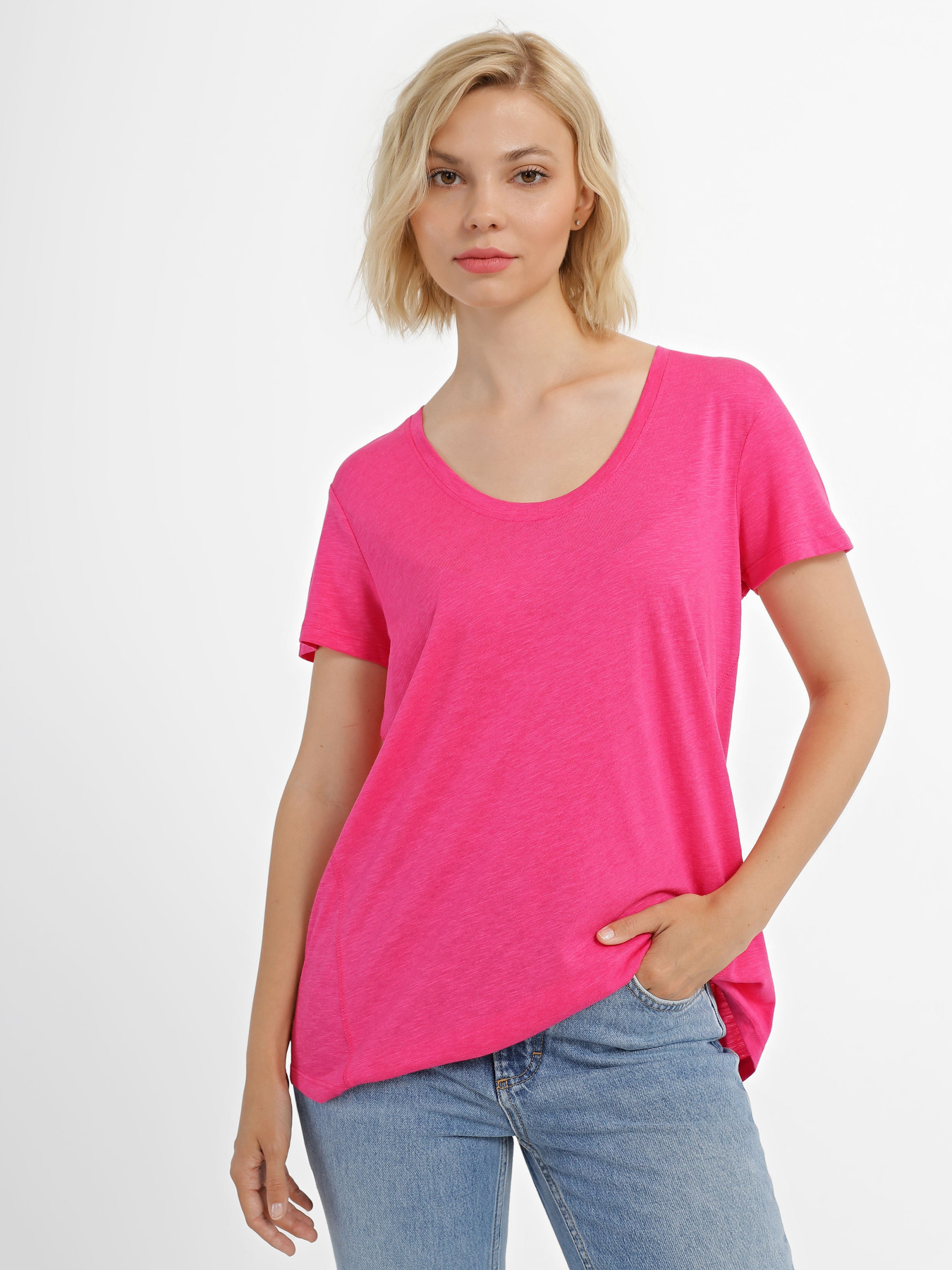 Футболка Piazza Italia модель 53234_fuxia Футболка Piazza Italia модель 53234_fuxia Фото