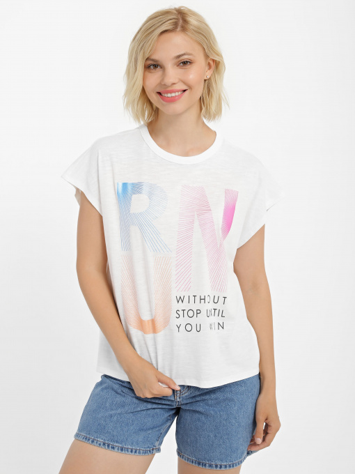 Футболка Piazza Italia Модель 53250_milk Фото