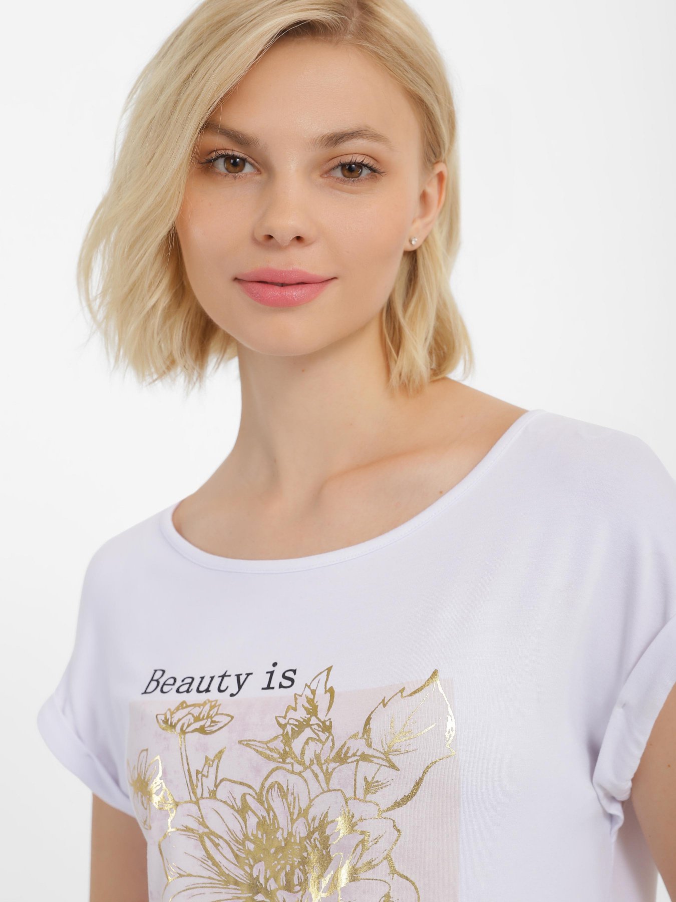 Футболка Piazza Italia модель 54542_white Фото