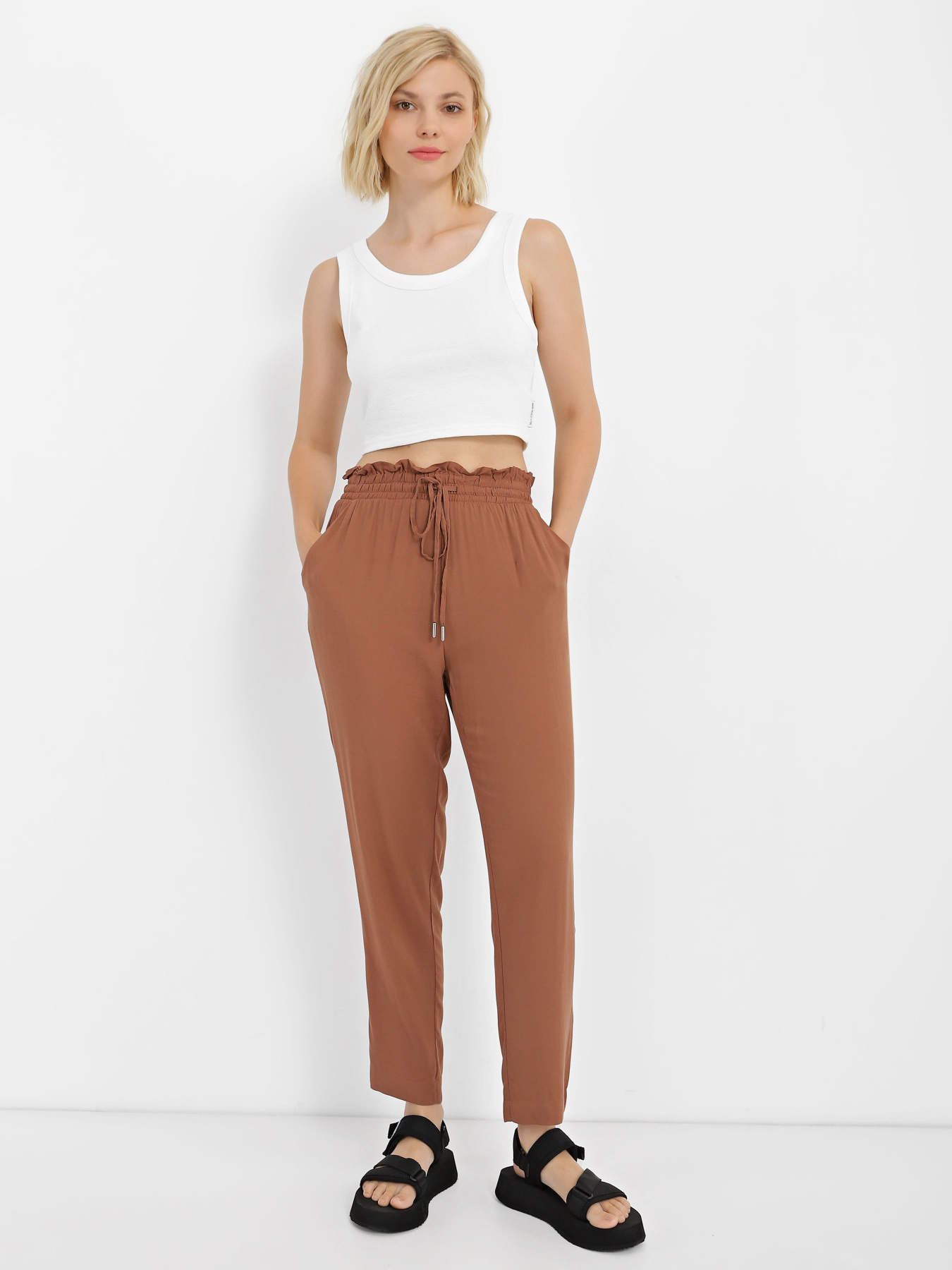 Повседневные штаны Piazza Italia модель 71641_tobacco Повседневные штаны Piazza Italia модель 71641_tobacco Фото